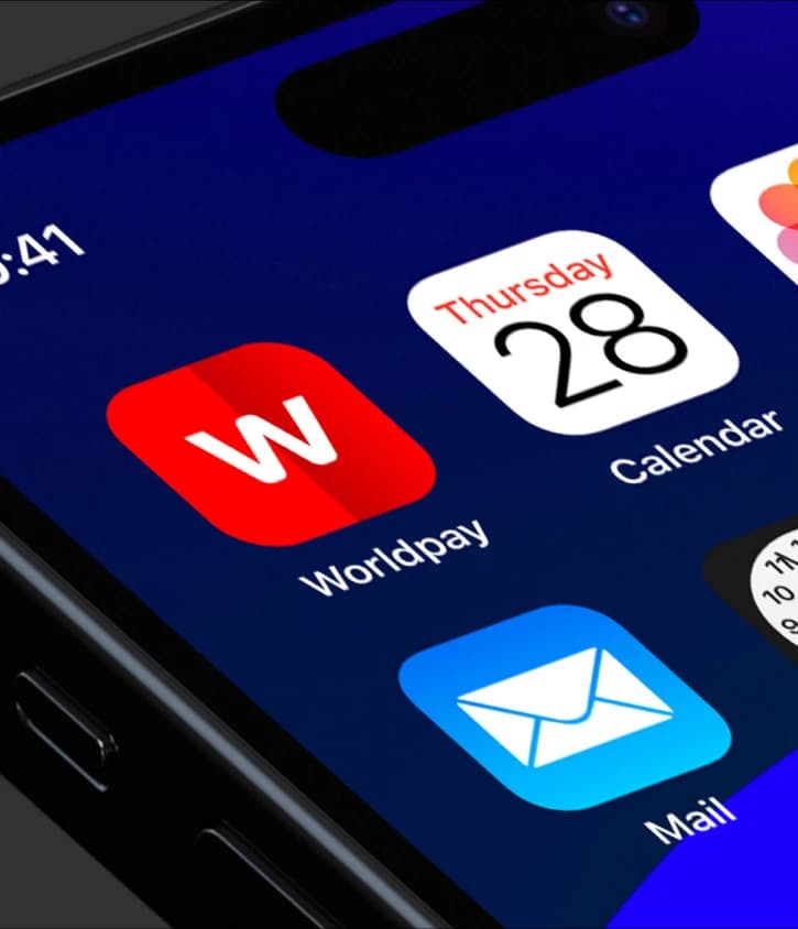 WorldPay App icon on iPhone
